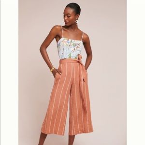 Anthropologie Portia Linen Wide Leg Pant